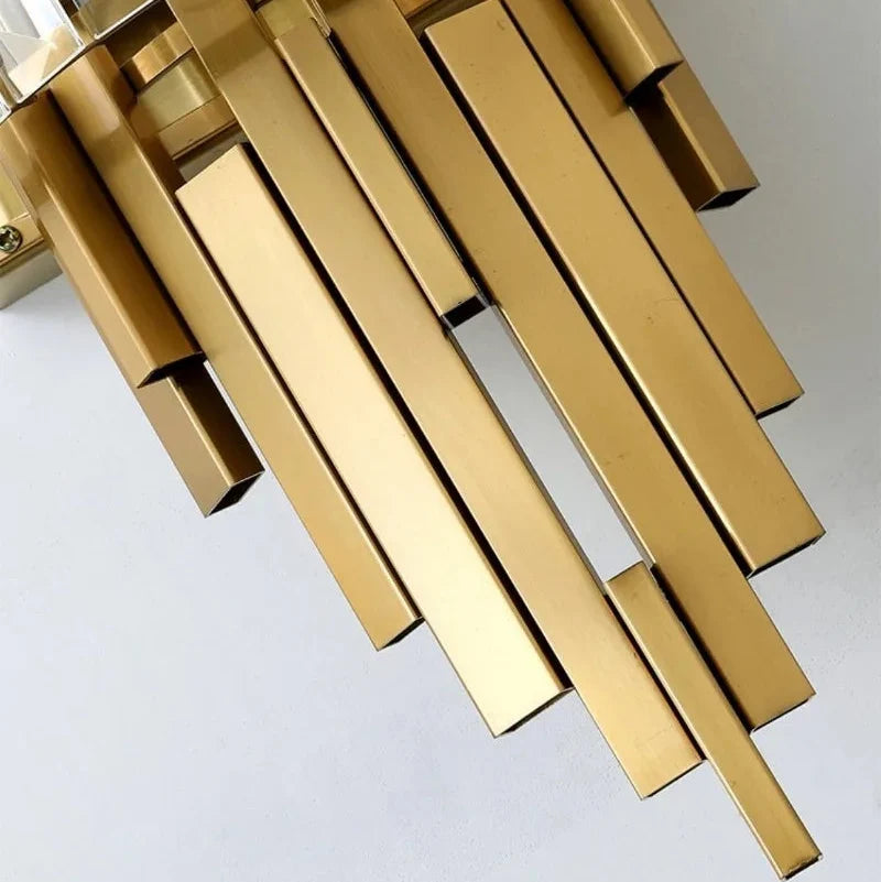 Cascading Crystal Bar Wall Sconce with LED – Tiered Glass Light Fixture for Hallways, Entryways & Living Rooms | Thomler