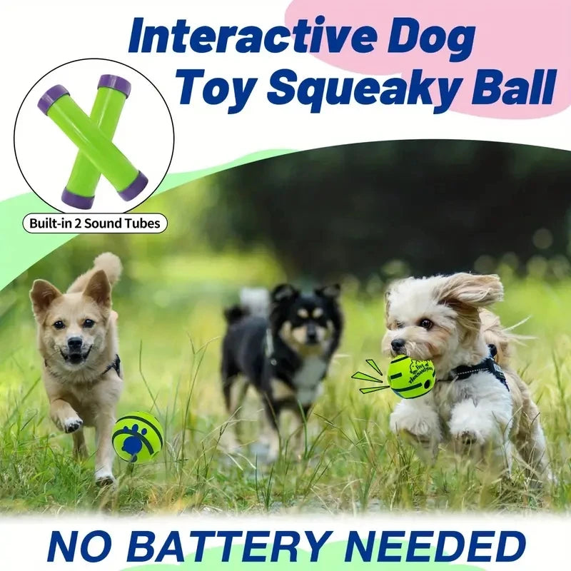 Giggling Sound Ball for Dogs – Interactive Mental Stimulation Toy with Laughter Effect for Active Play & Training | Thomler