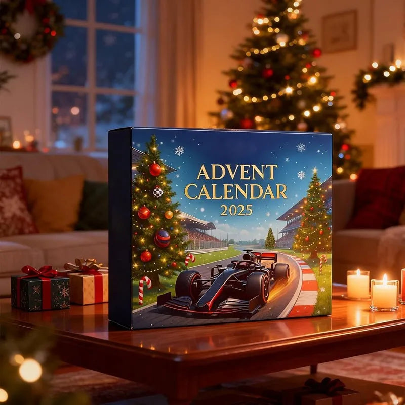 Formula One Racing Advent Calendar 2025 – 24-Day Countdown with Mini Race Cars & Collectibles for Kids & F1 Fans | Thomler