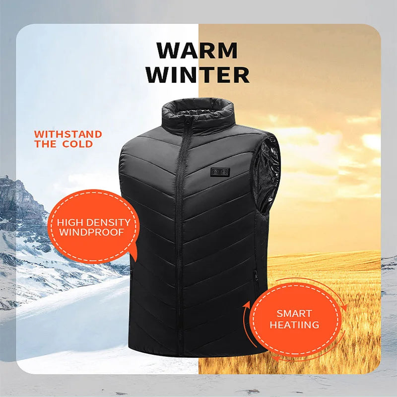 USB-Powered Body Warmer Vest with 21 Heating Zones for Outdoor Activities & Winter Sports | Thomler