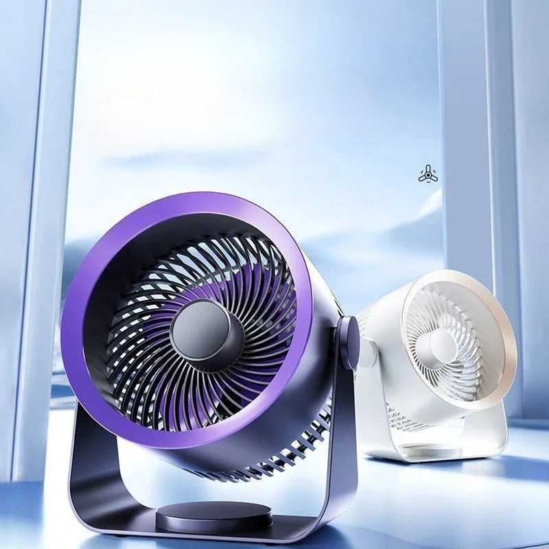 Circulation Fan ABS USB C Rechargeable 180 Degree Tilting Bedroom Office Desk Wall Cooling Fan Quiet Portable | Thomler