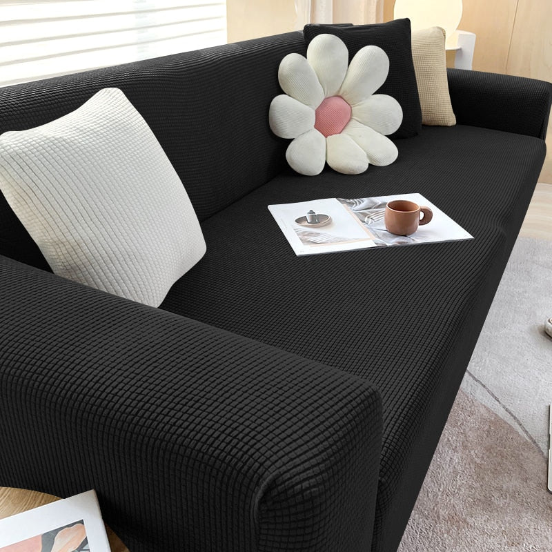 Stretchy Sofa Slipcover with Non-Slip Grip for Living Room – Fits 1 to 4 Seater Couches, Pet-Proof Furniture Protection | Thomler