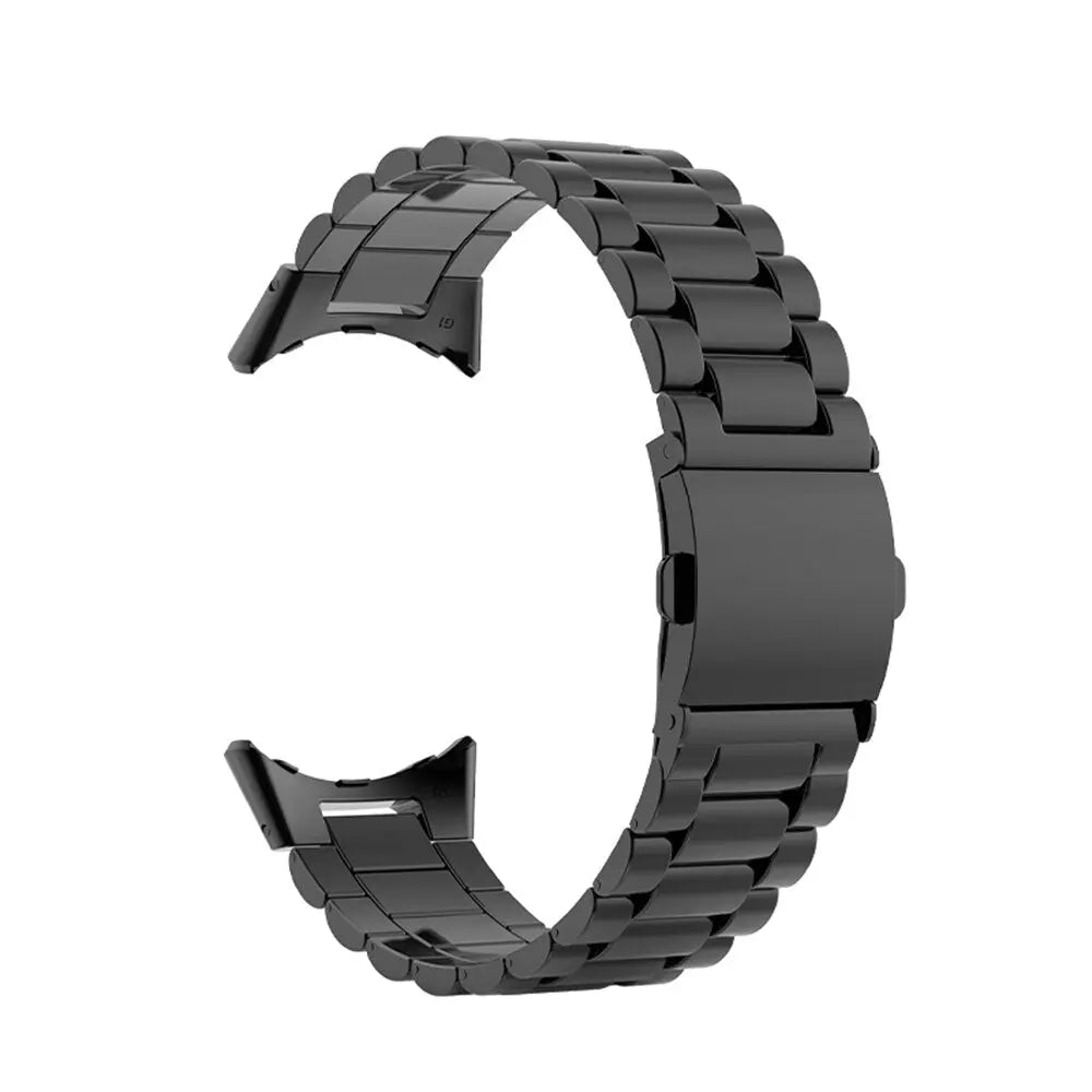 Steel Bracelet-Style Band for Google Pixel Watch & Pixel Watch 2 – Secure Link Design – Compatible with 41mm Case – 8 Finishes – Clasp | Thomler