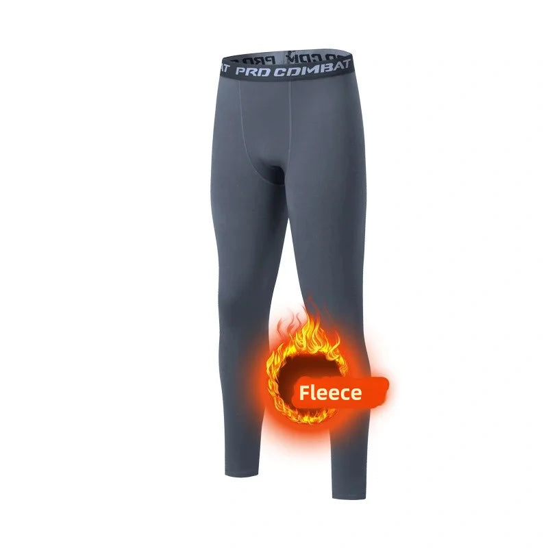 Fleece-Lined Compression Leggings for Men – Cold-Weather Base Layer Tights for Work & Outdoor Activities | Thomler