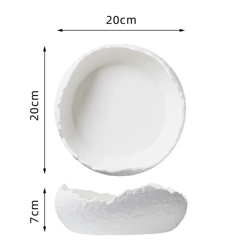 Ceramic Bowl Fine Porcelain 7.9 in Modern Dining Dessert Snack Serving Dish | Thomler