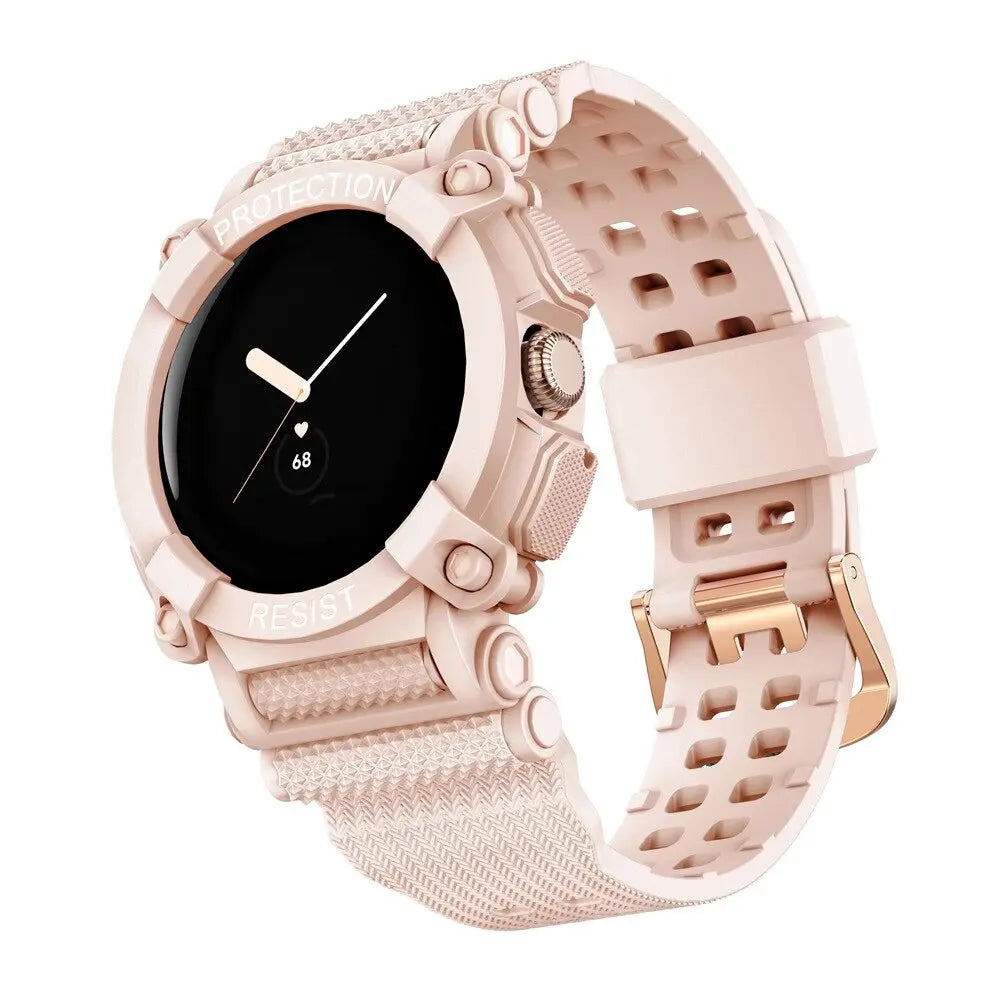 Protective Strap & Shell Combo for Pixel Watch – Matching Band & Bumper Case | Thomler