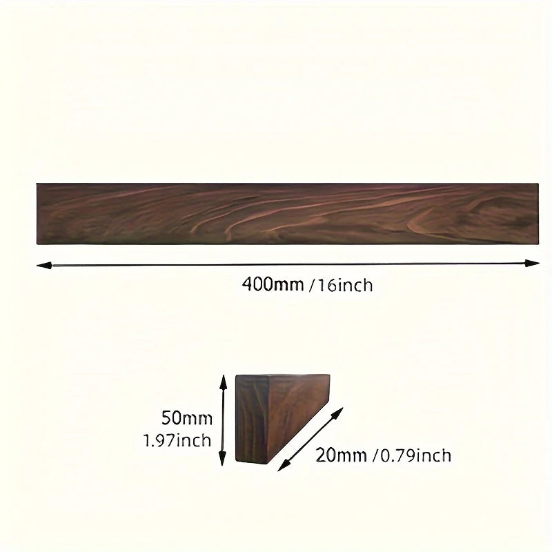 Magnetic Knife Strip Solid Walnut Wood 40.0 cm Dark Wall Mounted Kitchen Knife Holder Rack Organiser | Thomler