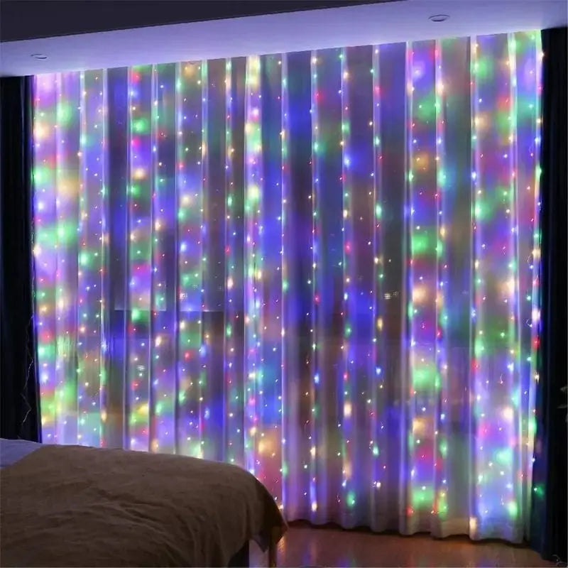USB Fairy Light Waterfall – Remote-Controlled LED Window Display for Home & Holiday Décor | Thomler