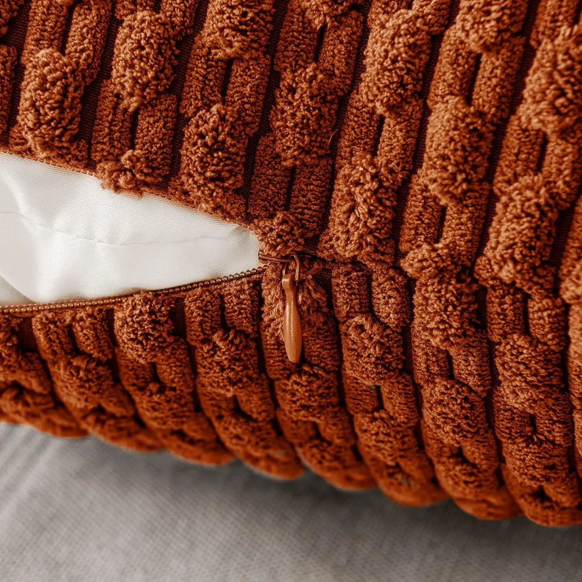 Corduroy Pillow Cover Ribbed Texture Decorative Throw Cushion Case Bohemian Striped Design for Couch Sofa Bed Chair Living Room Bedroom | Thomler