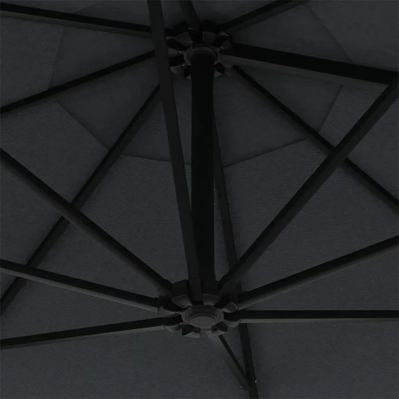 Half-Round Wall-Mounted Patio Shade – 10 ft Crank-Open Outdoor Canopy for Small Spaces, Deck & Courtyard | Thomler