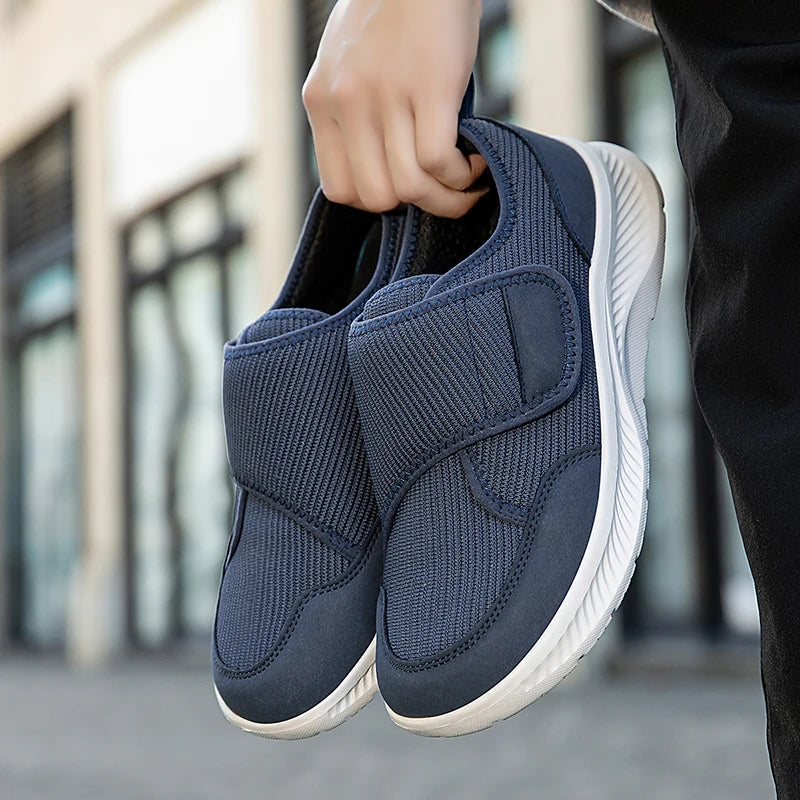 Men's Breathable Mesh Comfort Walking Shoes with Extra Wide Toe Box & Adjustable Hook-and-Loop Closures for Bunions, Swelling & Diabetes | Thomler