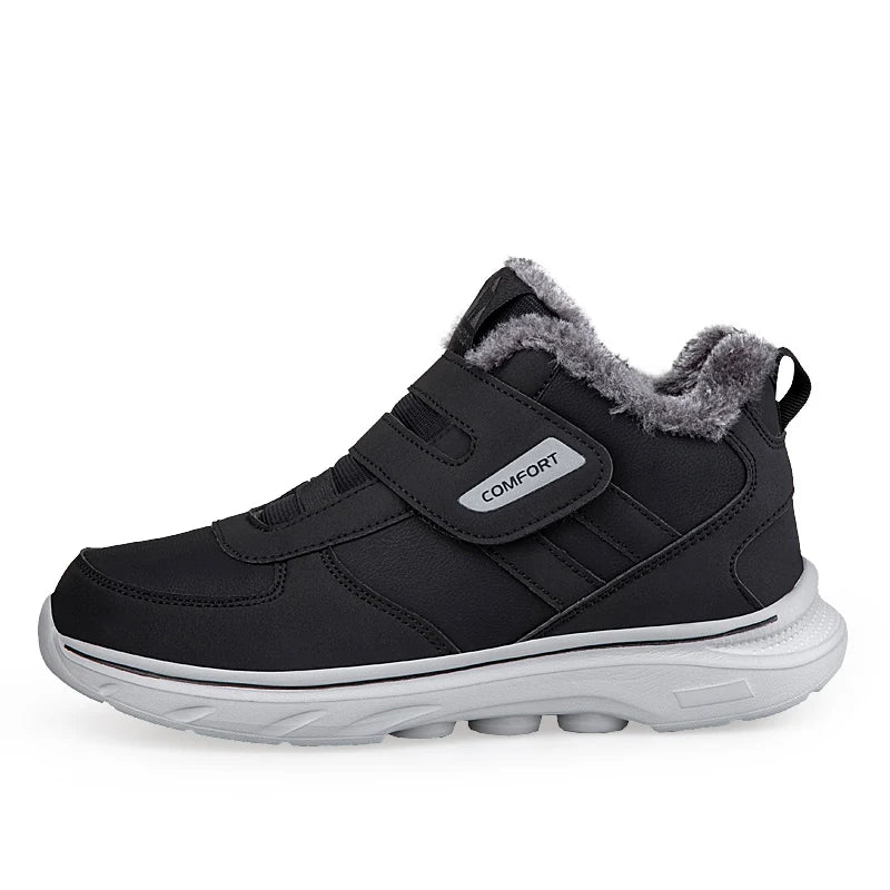 Adjustable Hook-and-Loop High-Top Sneakers for Swollen Feet – Fleece-Lined Orthopedic Walking Shoes for Edema & Bunions | Thomler