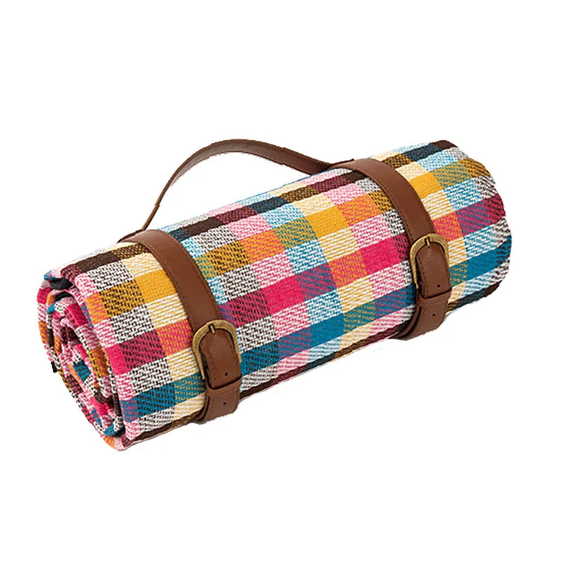 Waterproof Picnic Blanket with Shoulder Strap – Foldable Beach & Park Mat for Outdoor Adventures | Thomler