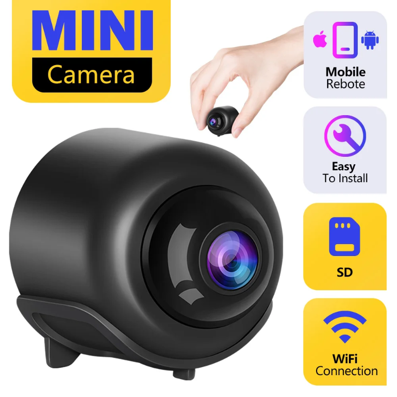 Compact WiFi Security Camera with Night Vision & Motion Alerts for Home Monitoring | Thomler