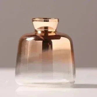 Vase Glass 4 in Rose Gold Decorative Centerpiece Floral Arrangement Home Decor | Thomler