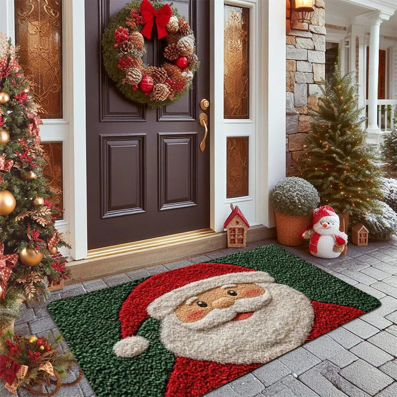 Holiday Door Mat Festive Welcome Rug Non-Slip Entry Decor for Front Porch Indoor Entryway Year-Round Seasonal Celebrations | Thomler
