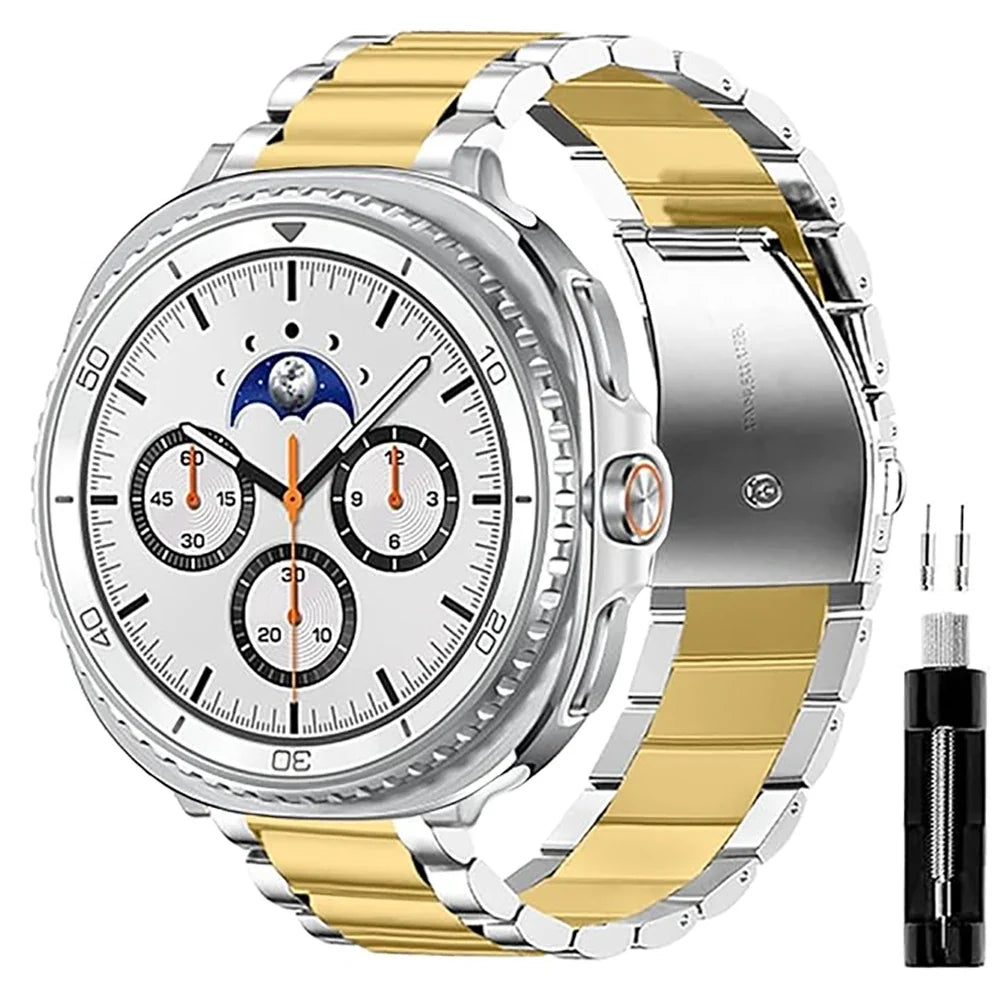 Stainless Steel Link Band for Galaxy Watch 9, Watch 8 & Watch 8 Classic – Premium Metal Bracelet Strap with Quick-Release Links – Fits | Thomler