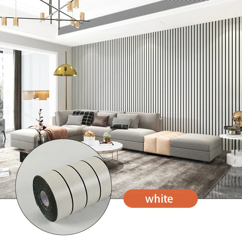 Wall Panel PVC Wood Look 40.0 cm x 300.0 cm Peel Stick Living Room Bedroom Slatted Wall Covering Waterproof Decorative Panels | Thomler
