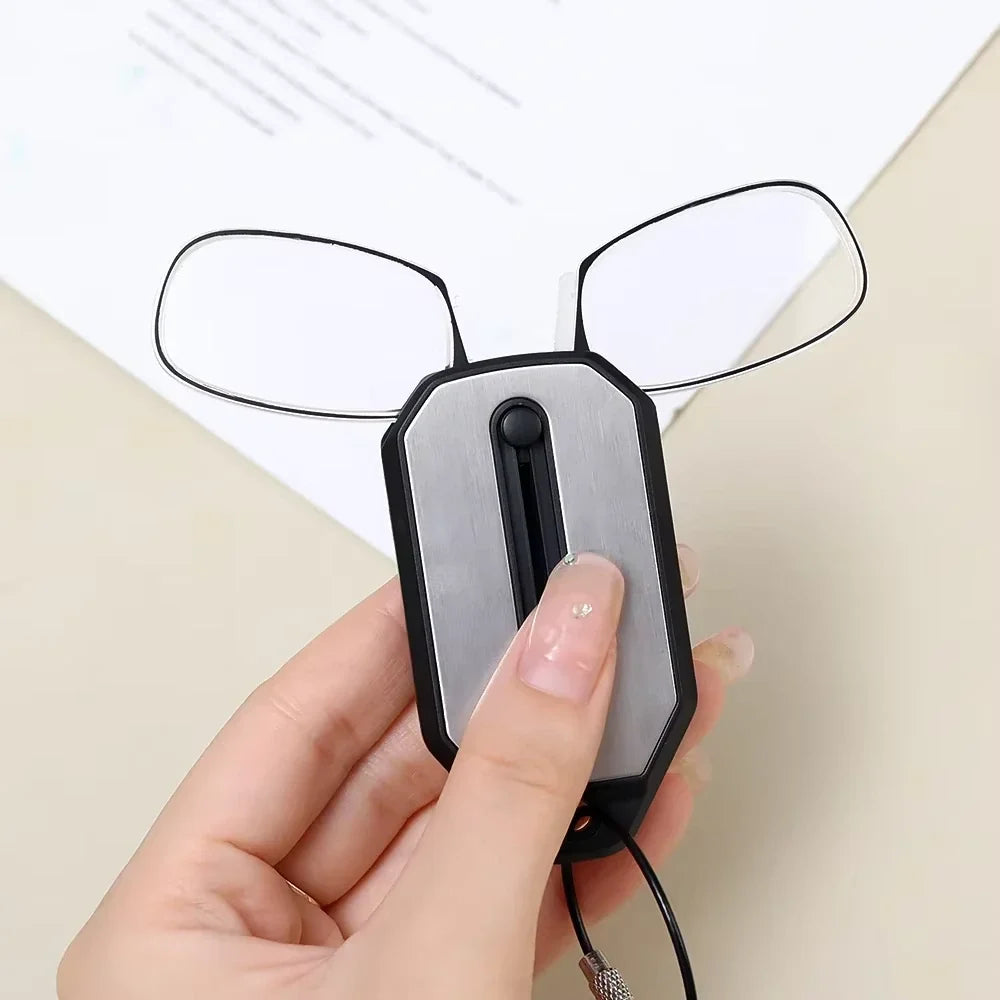 Compact Keychain Reading Glasses with Portable Folding Frame in Protective Case for Vision Magnification on the Go | Thomler