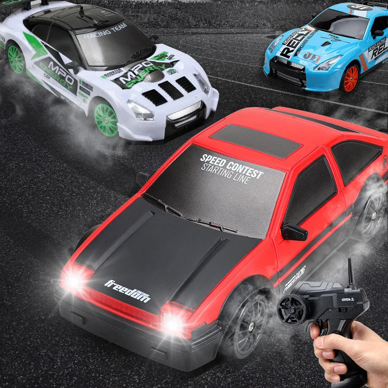 RC Mini Drift Car Remote Control Racing Toy with LED Lights & Rechargeable Battery for Kids & Adults | Thomler