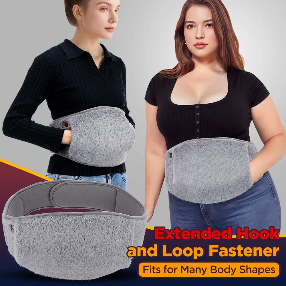 USB Heated Waist Belt with Hand Warmer Pocket – 3 Temperature Settings for Abdominal Comfort, Menstrual Relief & Cold Weather – Adjustable | Thomler