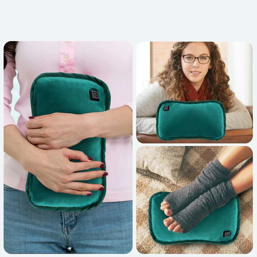 USB Rechargeable Heating Pad with 3 Temperature Settings for Cramps & Back Pain Relief | Graphene Hand Warmer Portable Heat Therapy for Peri | Thomler