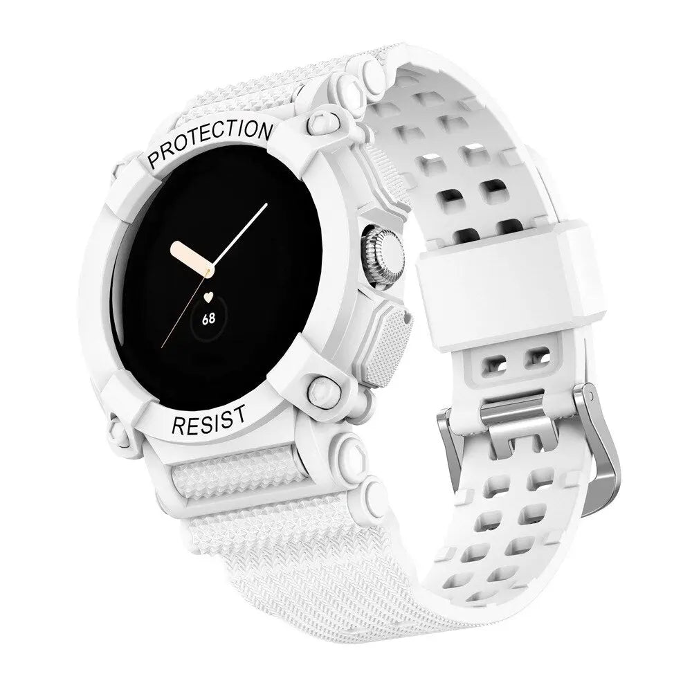 Protective Strap & Shell Combo for Pixel Watch – Matching Band & Bumper Case | Thomler
