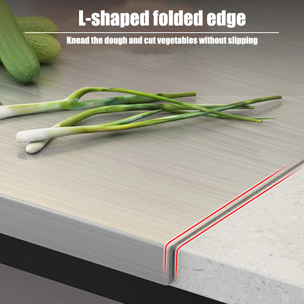 Large Stainless Steel Cutting Board 24×16 Inch Double-Sided Metal Prep Surface for Meat & Vegetables Kitchen Countertop | Thomler