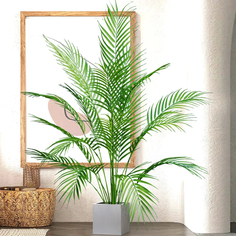 Artificial Palm Tree Plastic 88.0 cm Tropical Indoor Outdoor Decorative Floor Plant Patio Office Greenery | Thomler