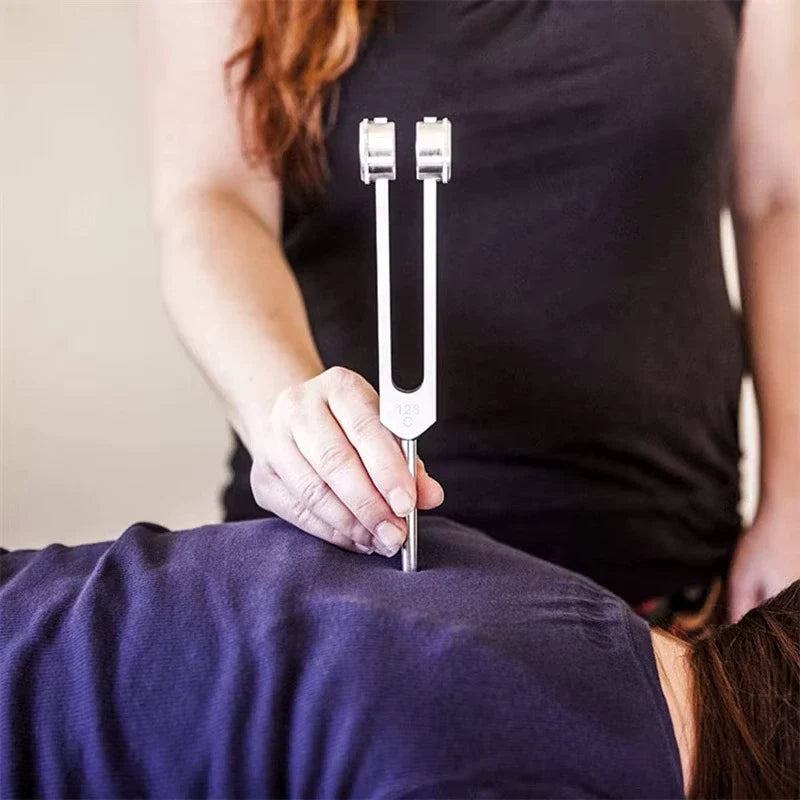 128Hz Tuning Fork for Stress Relief, Meditation, and Muscle Relaxation | Precision Sound Healing Tool for Mind and Body | Thomler