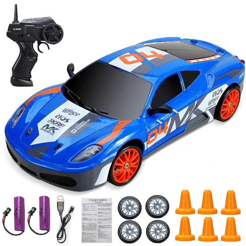 RC Mini Drift Car Remote Control Racing Toy with LED Lights & Rechargeable Battery for Kids & Adults | Thomler