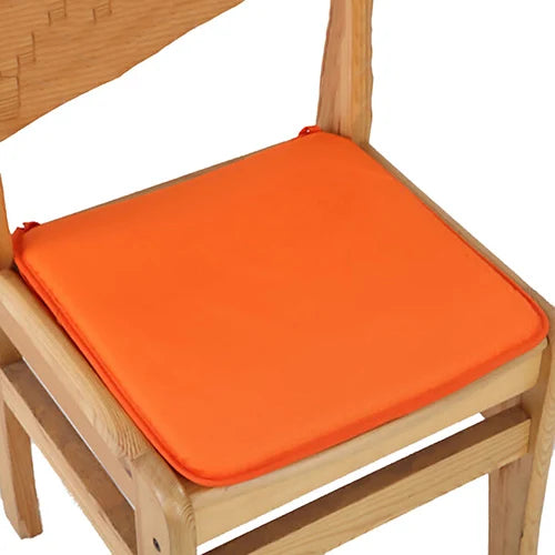 Square Chair Pad with Ties 16×16 in Cotton-Blend Dining Kitchen Office Seat Cushion Modern Solid Color for Indoor Use | Thomler