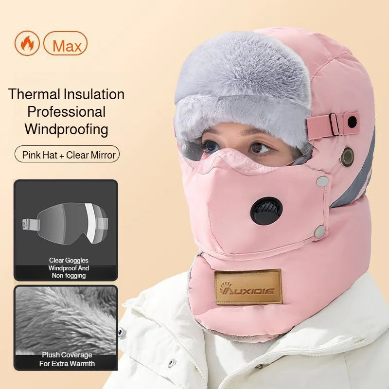 Full-Face Insulated Winter Balaclava with Detachable Shield & Windproof Design for Skiing & Cold Weather | Thomler