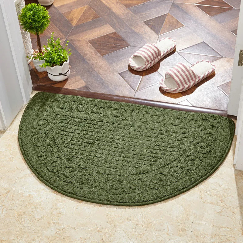 Semicircle Doormat Non-Slip Polyester Entry Mat for Front Door Kitchen Bathroom | Thomler