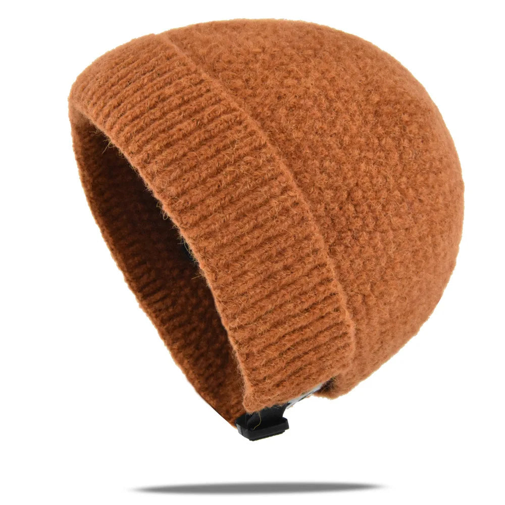 Knit Skullcap with Rolled Cuff – Soft Cotton Winter Hat for Men & Women, Casual Streetwear Beanie, Indoor & Outdoor Headwear | Thomler