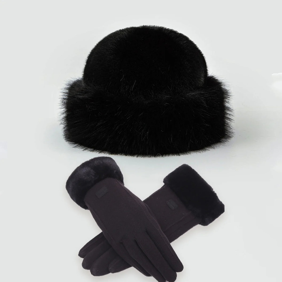 Cozy Plush Beanie & Gloves Set for Women – Soft Fleece Winter Warmth Essentials | Thomler