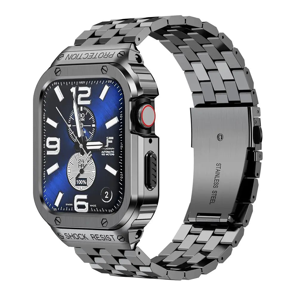 Hardened Steel Wristband & Screen-Guard Housing for 49mm Apple Watch Ultra 1–4 – Precision-Fit Metal Armor System | Thomler