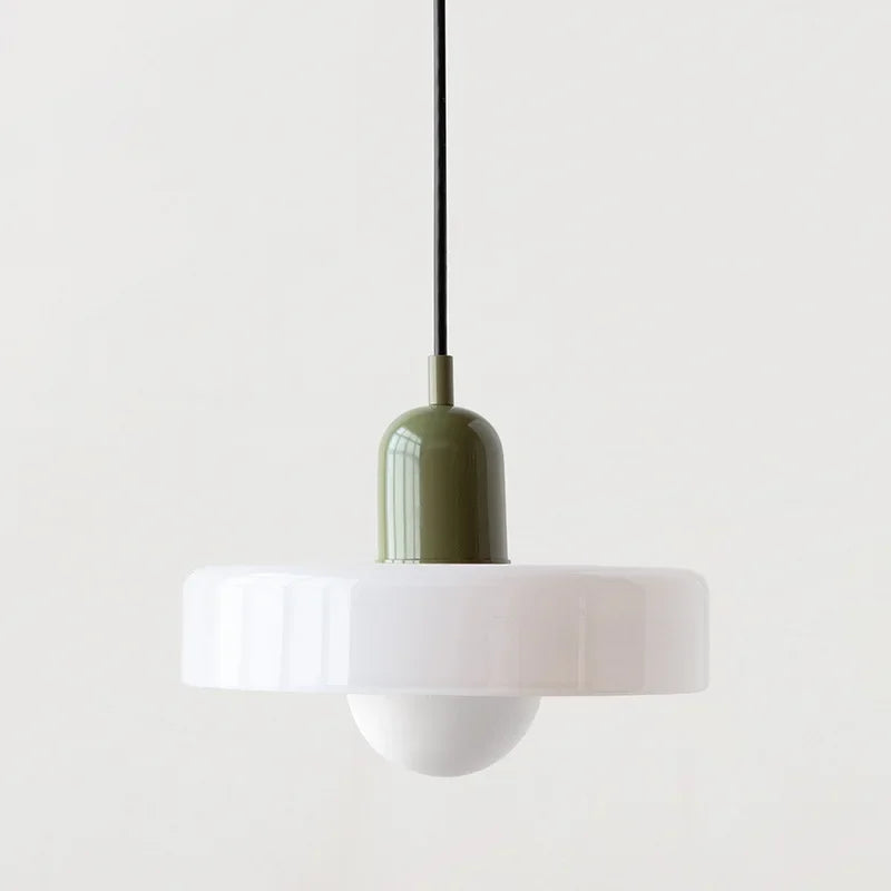 Tinted Glass Pendant Light – Contemporary Hanging Fixture with Colorful Accents for Dining Room & Bedroom | Thomler