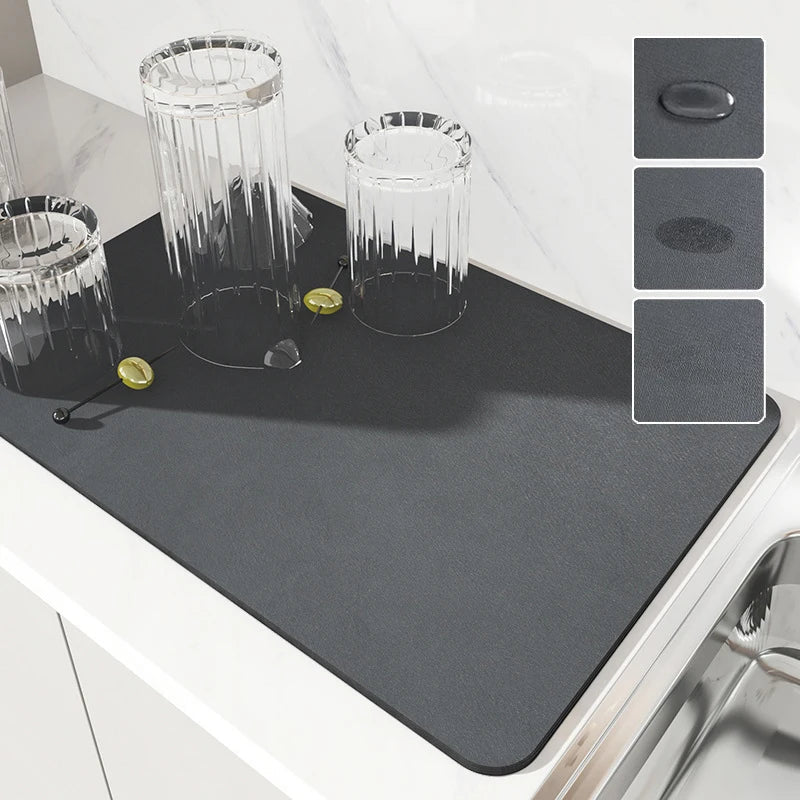 Microfiber Kitchen Mat Non-Slip Water Absorbent Runner for Sink Floor Stove Area Home 20x24 Inch Fast Dry Washable | Thomler