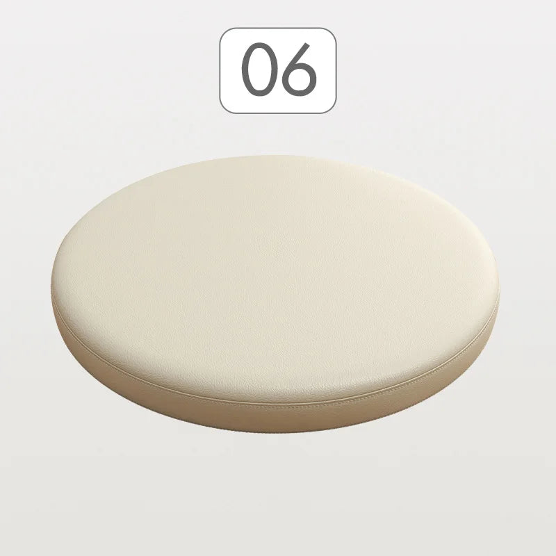 Faux Leather Round Seat Pad with Memory Foam Core for Kitchen Bar Stools, Dining Chairs & Window Benches – Slip-Resistant Washable Design | Thomler