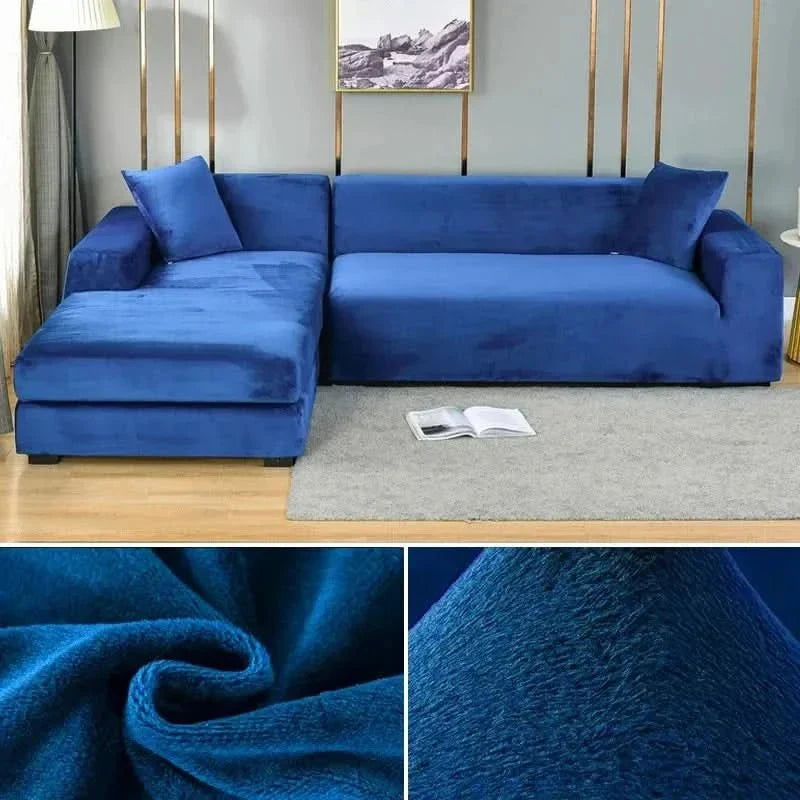 Stretch Velvet Couch Cover – Luxurious Furniture Protector for Living Room | Thomler