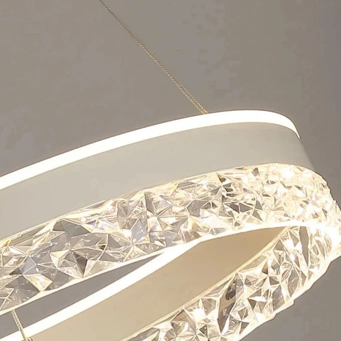 Layered Halo Ring LED Chandelier – Dimmable Multi-Tier Modern Pendant Light for Dining Room, Foyer & Living Room | Thomler