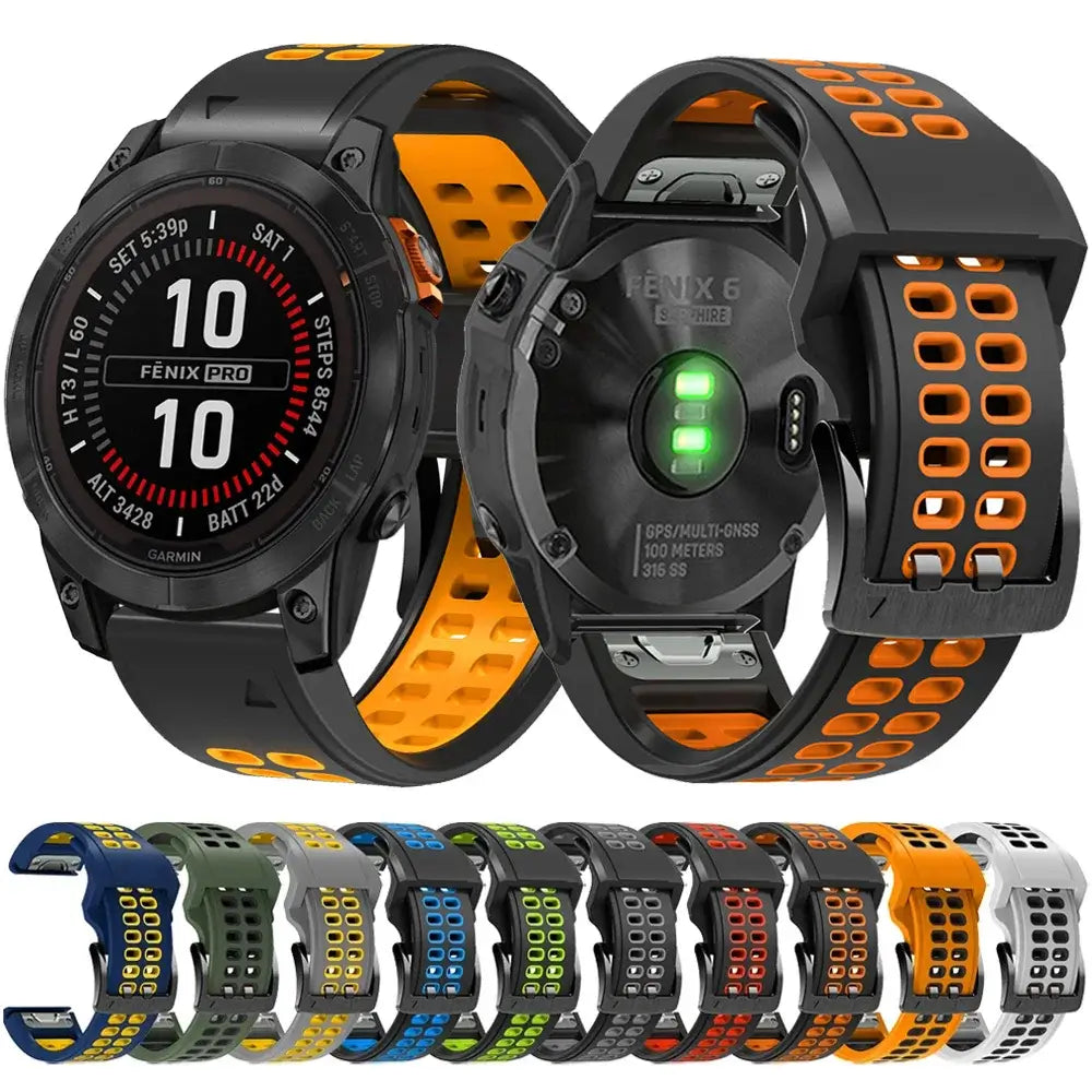 Silicone Sport Watch Band 22mm 26mm Quick Release Strap for Active Lifestyle Fitness Running Gym Workout Wearable Accessory Replacement | Thomler
