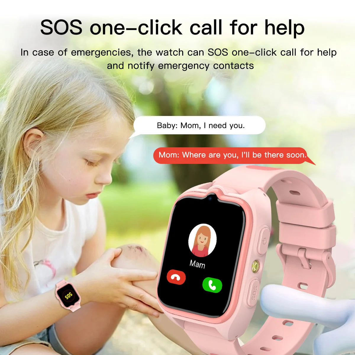 Kids GPS Tracker Watch with 4G Video Calling, Triple Location Tracking & SOS Emergency Button for Children | Thomler