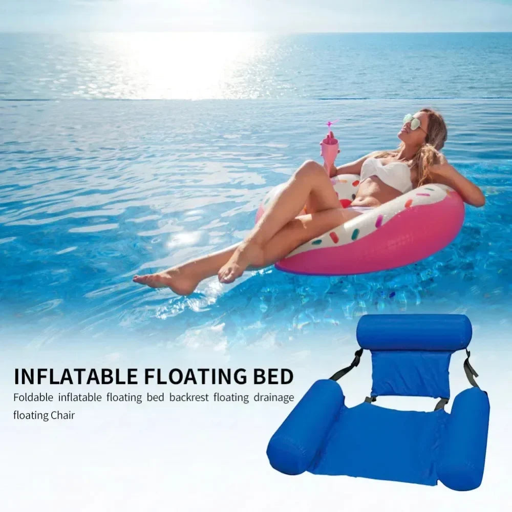 Inflatable Pool Lounger with Backrest – Floating Water Chair for Pool, Lake & Beach | Thomler