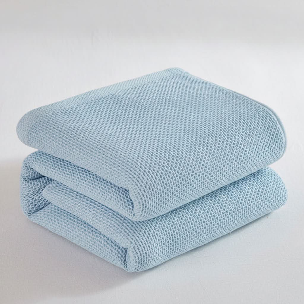 Airy Cotton-Blend Throw with Tassels – Year-Round Comfort for Couch, Bed & Chair | Thomler