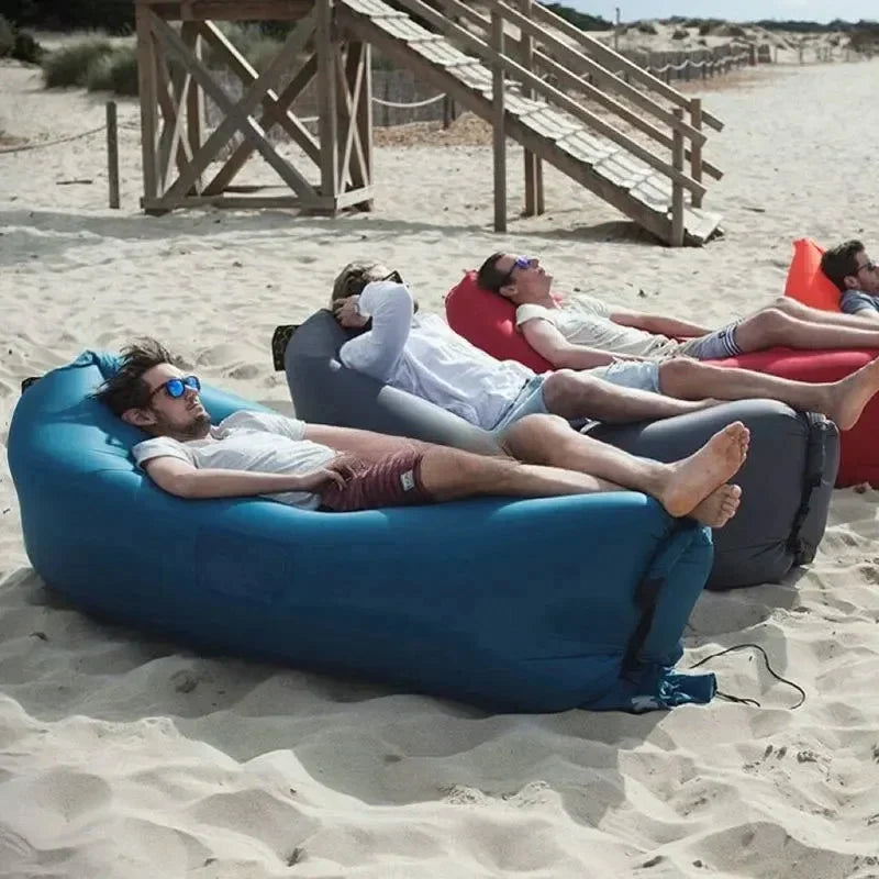 Portable Inflatable Lounger Chair for Camping Beach Park & Festivals – Fast Setup Air Couch with Headrest | Thomler