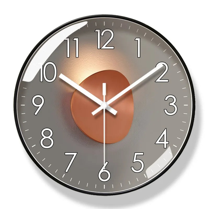 Modern Silent Wall Clock – Non-Ticking Quartz Movement – Sleek Minimalist Design for Living Room, Bedroom & Office Decor | Thomler