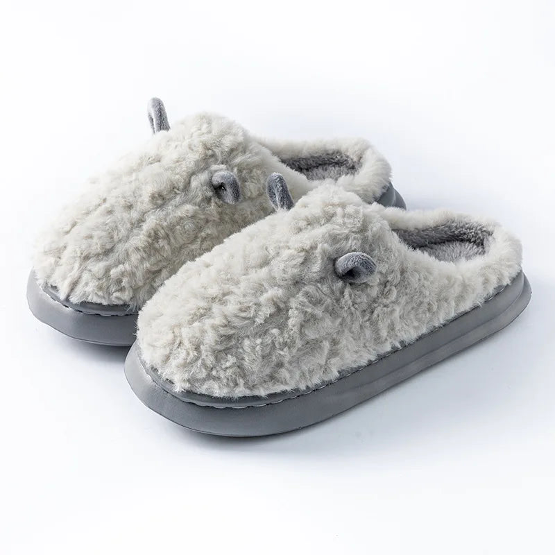 Cozy Fleece-Lined Indoor-Outdoor Slippers for Women – Slip-On House Shoes with Anti-Skid Sole and Ultra-Soft Lining | Thomler