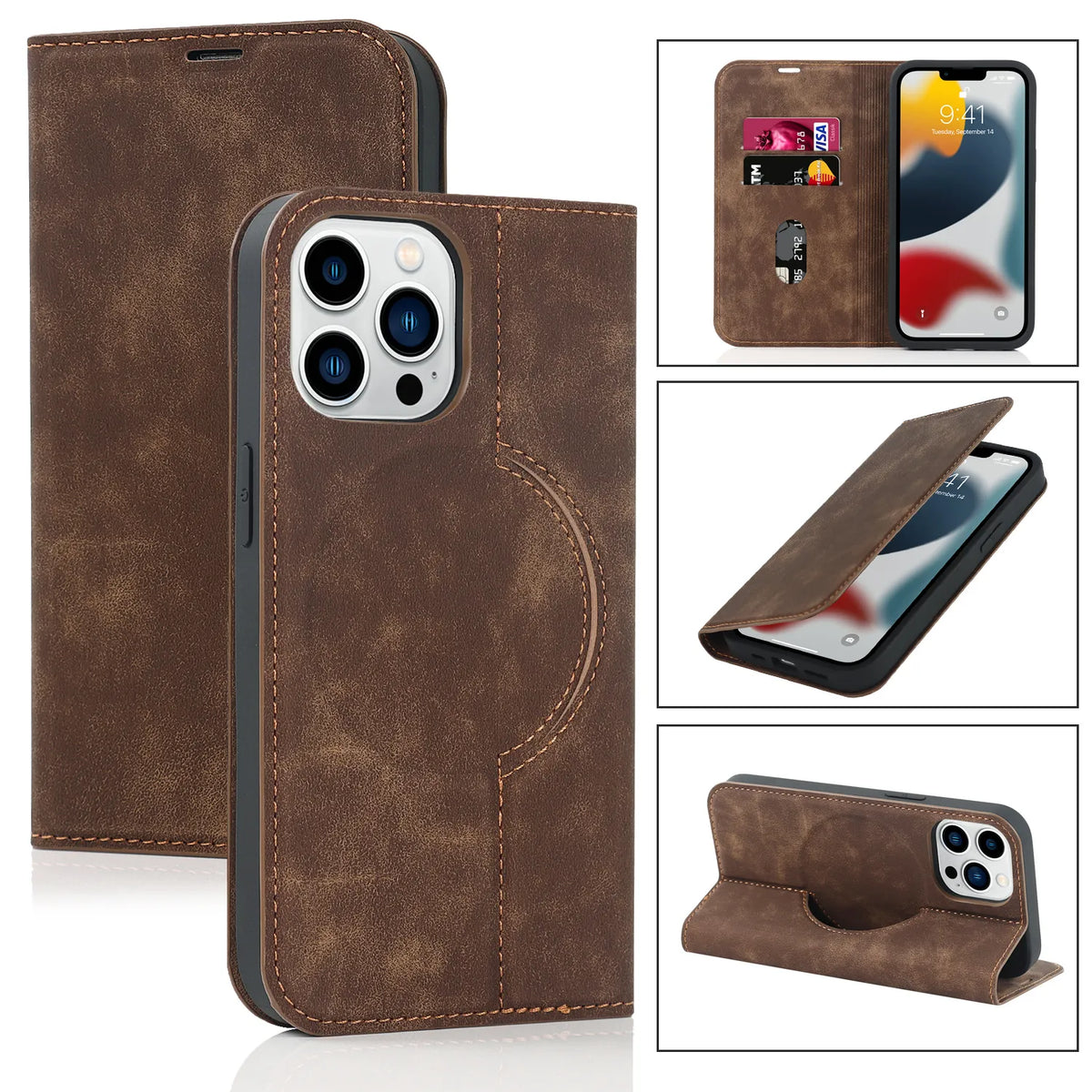Magnetic Detachable Wallet Case for iPhone with Wireless Charging & Card Slots | Thomler